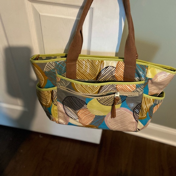 FOSSIL Keyper Canvas Coated Large Tote Diaper Bag - Picture 9 of 9